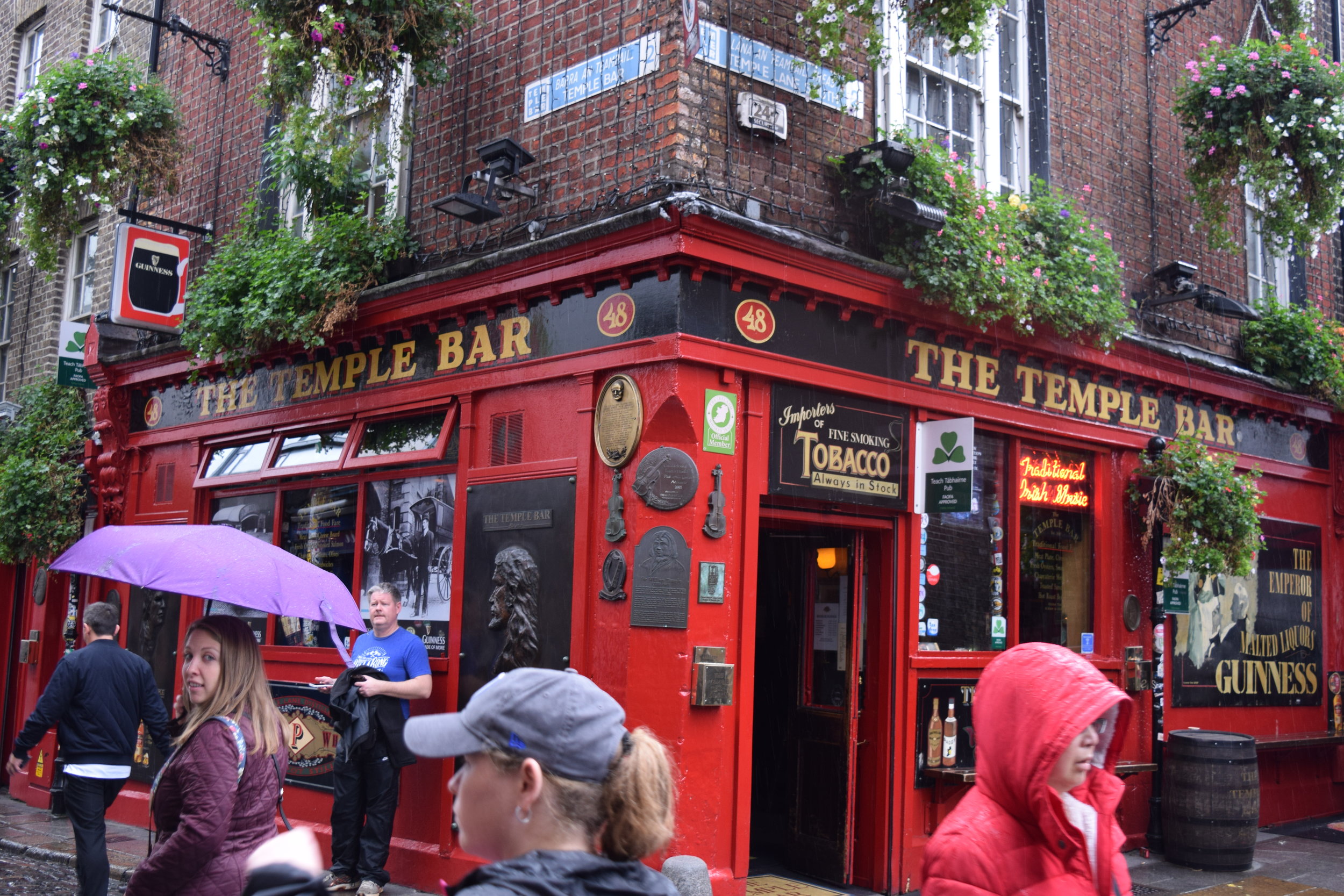 Stopping for a break in the Temple Bar area