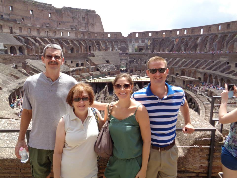 A family photo snapped by our tour guide in Italy