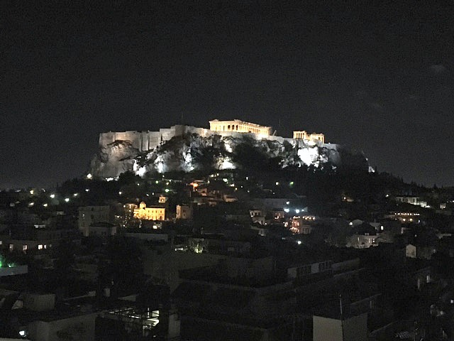 The view from our Athens hotel